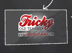 Tricky old teacher - lazy student sucks her way to education