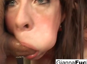 Hardcore slut gianna michaels gets four loads on her face