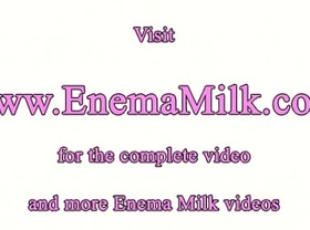 Lesbian enema milk lover enjoy colonique