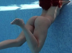Diana rius with hot tits touches her body underwater